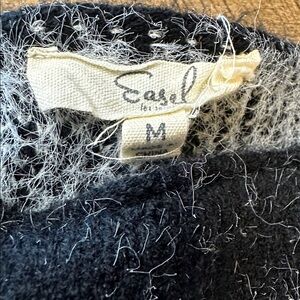 Easel Black and Cream Knit Sweater